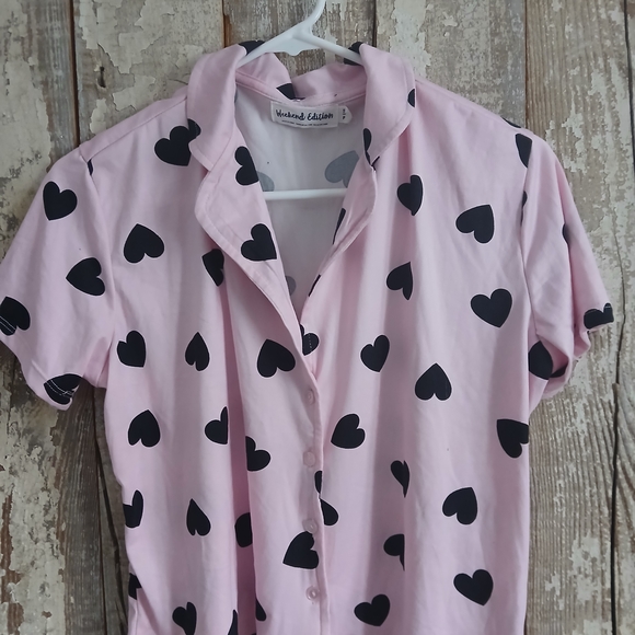 Charming Pink Heart Pajama Set - Picture 2 of 3